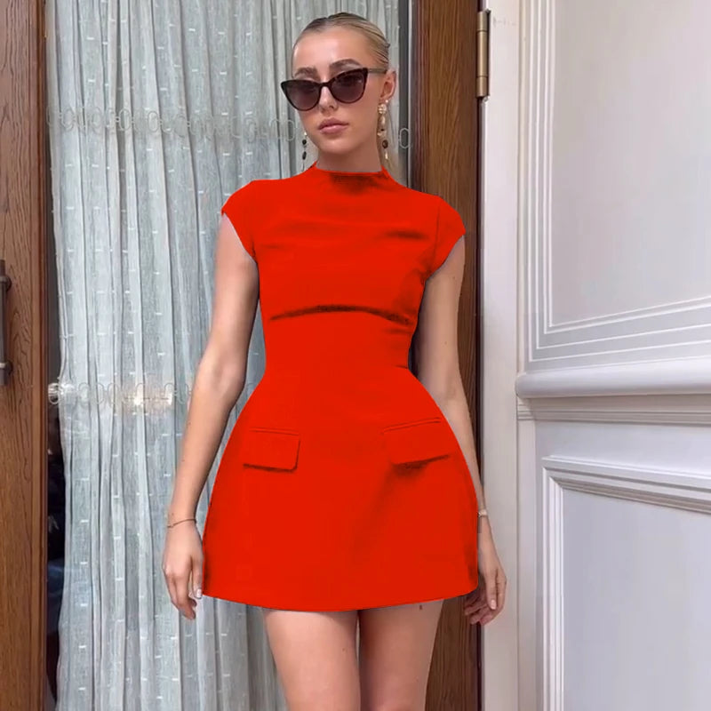 Monara Boss Lady Short Sleeve Mini Dress